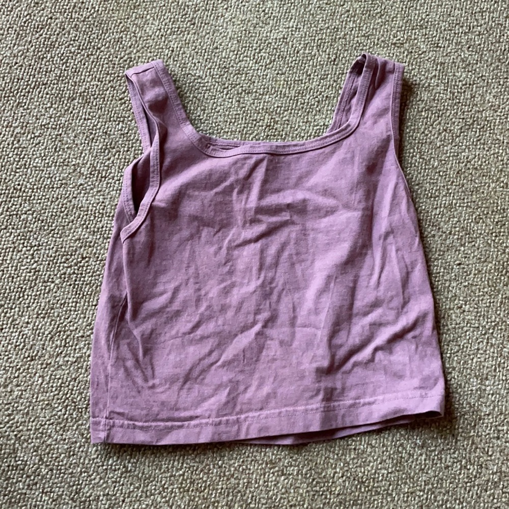 Purple cropped tank